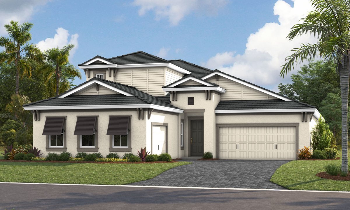 New Home Floorplans in Venice Gasparilla II Detail Floorplan