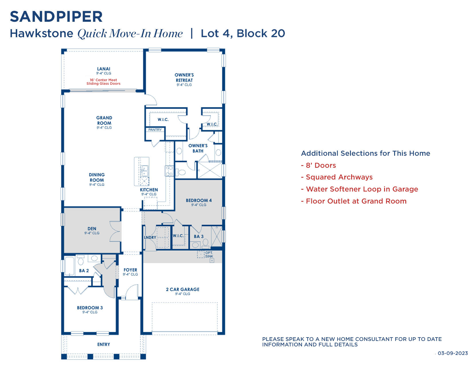 HS50 SANDPIPER 4-20 3923 Floorplan
