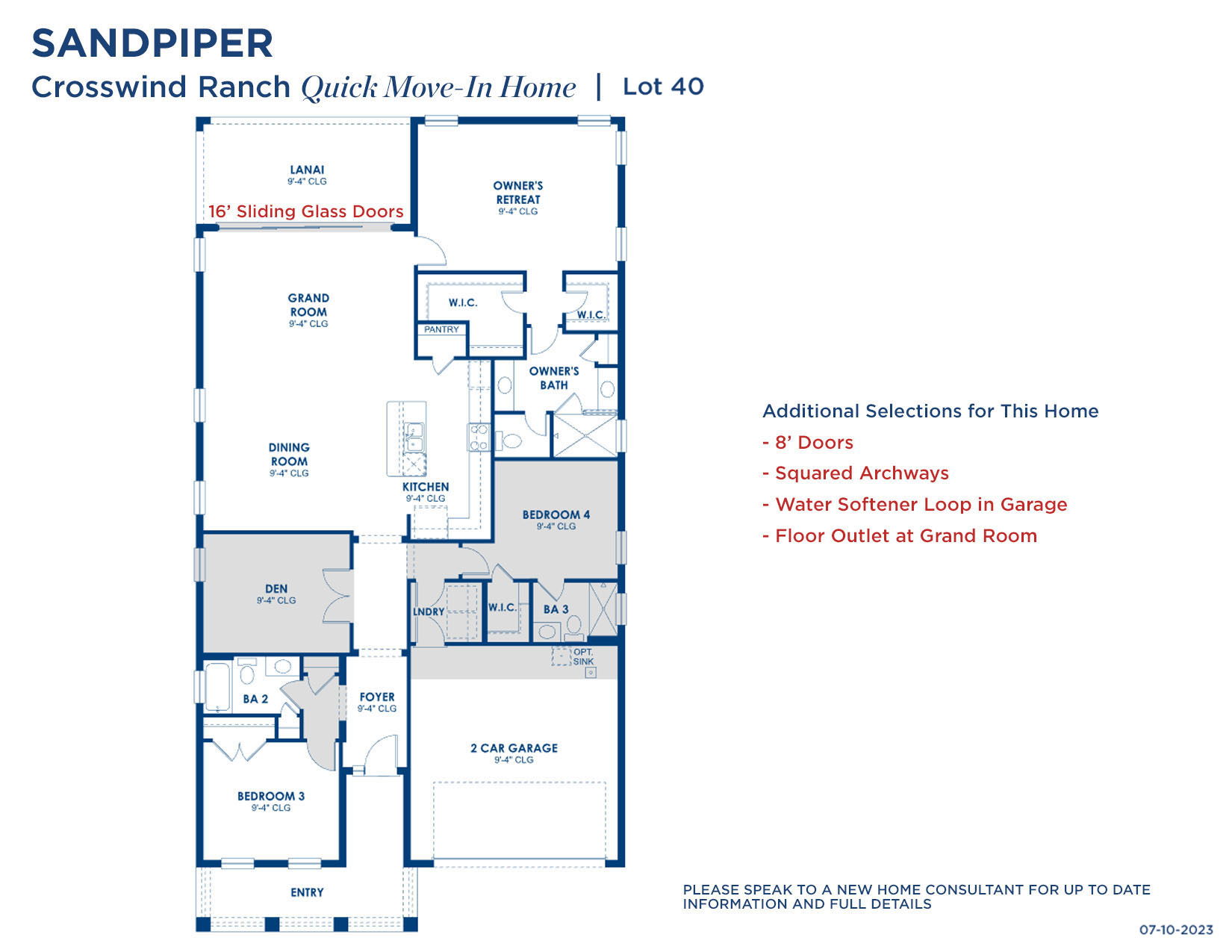 CWR SANDPIPER 40 71023 Floorplan