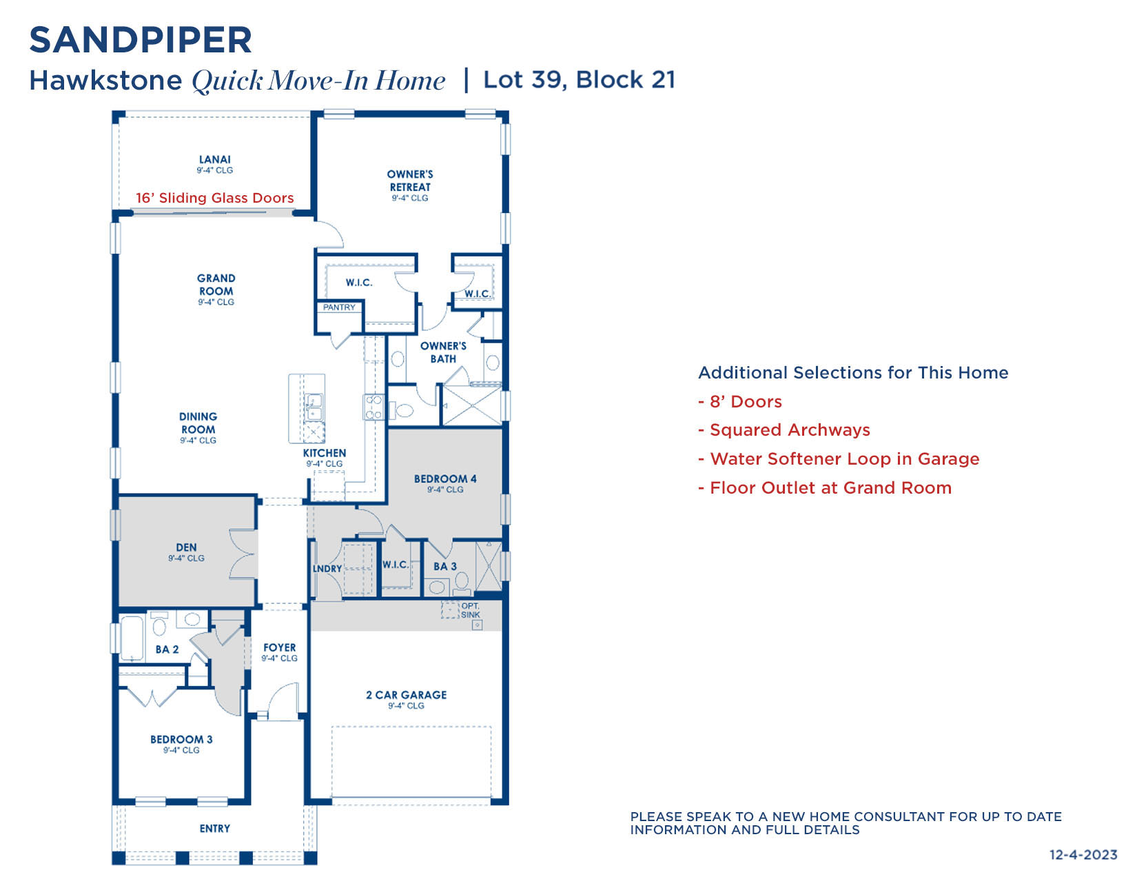 HS50 SANDPIPER 39-21 12423 Floorplan